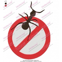 Ant Warning Embroidery Design